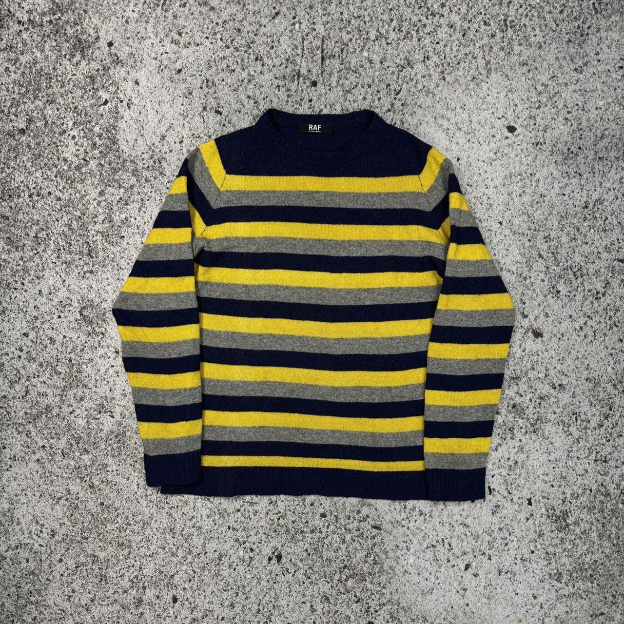 RAF By Raf Simons ストライプウールセーター