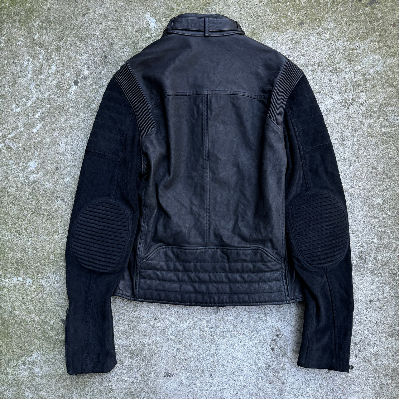 Ralph Lauren Black Label Leather Suede Moto Zip Jacket