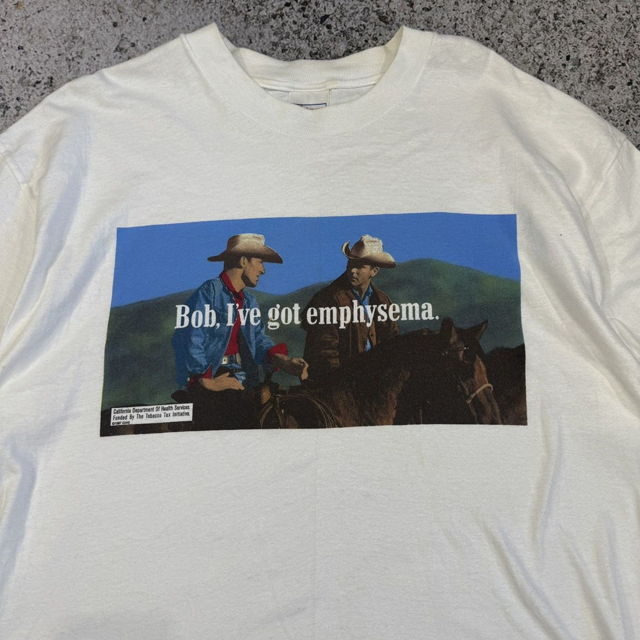 1990s Anti Cigarettes Bob I've Got Emphysema Tee