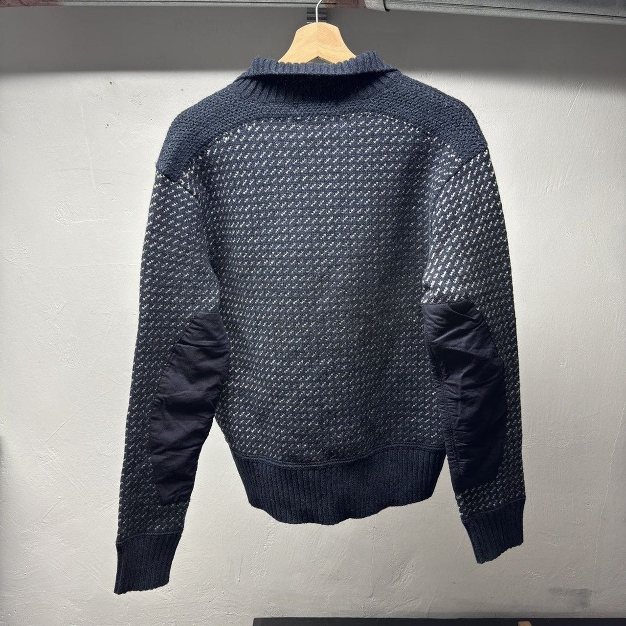 RRL Half Zip Wool Jacquard Knit Sweater Sample