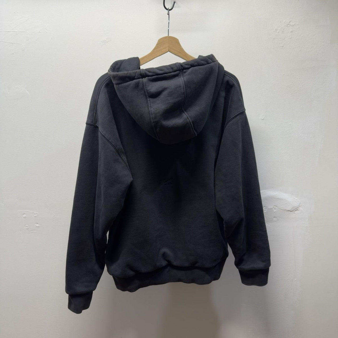 Nike MMW Black Double Face Zip Up Hoodie Faded