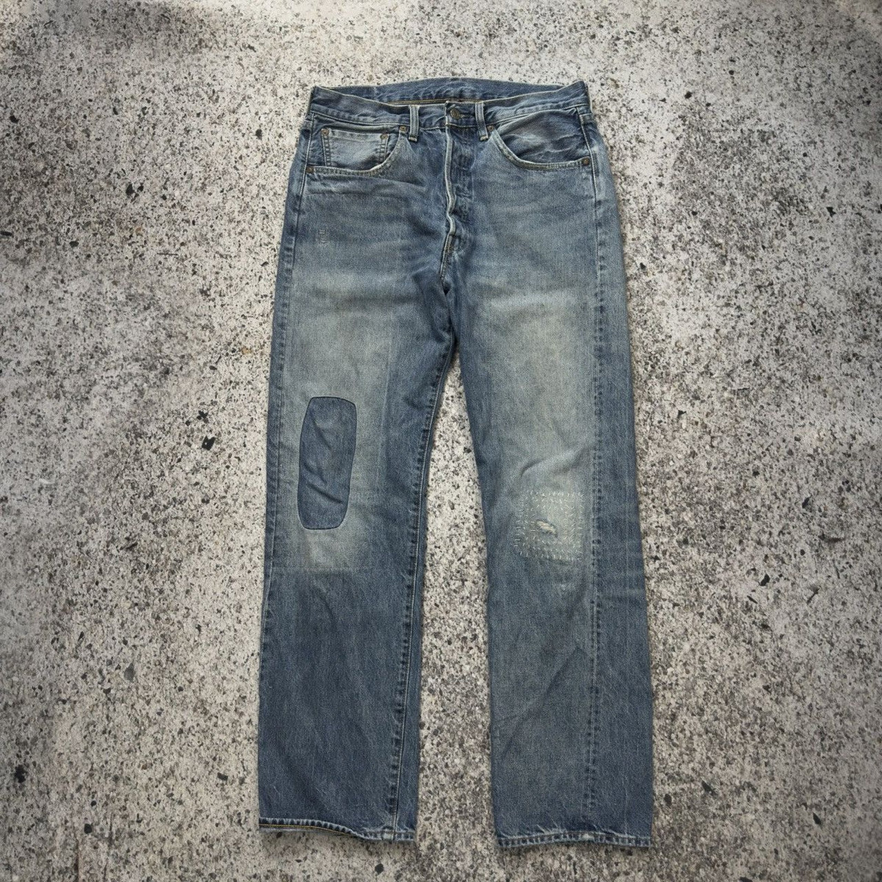 Levi's LVC 1955 501 Repaired Selvedge Denim Jeans