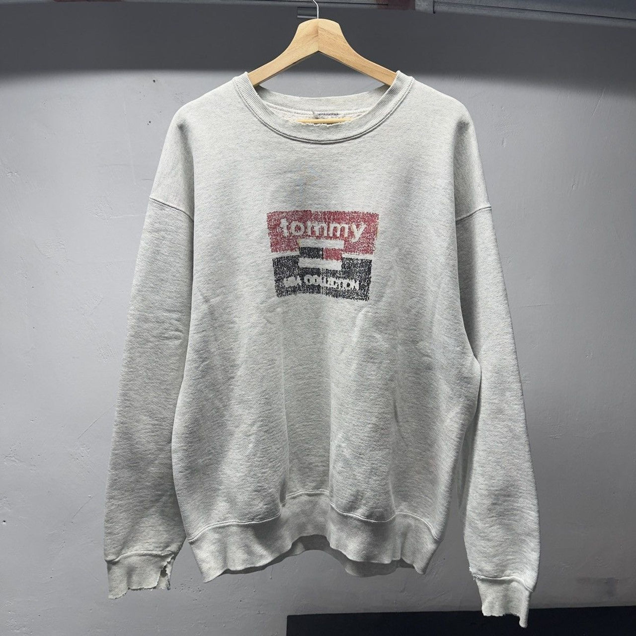 1990s Thrashed Faded Distressed Tommy Sweatshirt