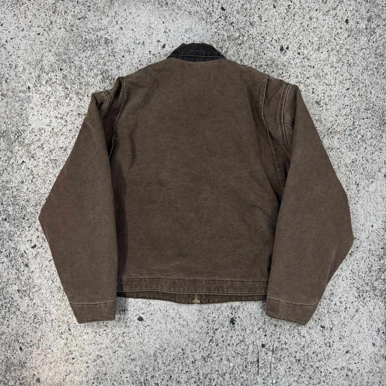 Chaqueta Detroit Carhartt marrón descolorido con forro tipo manta, década de 2000, J97 DKB