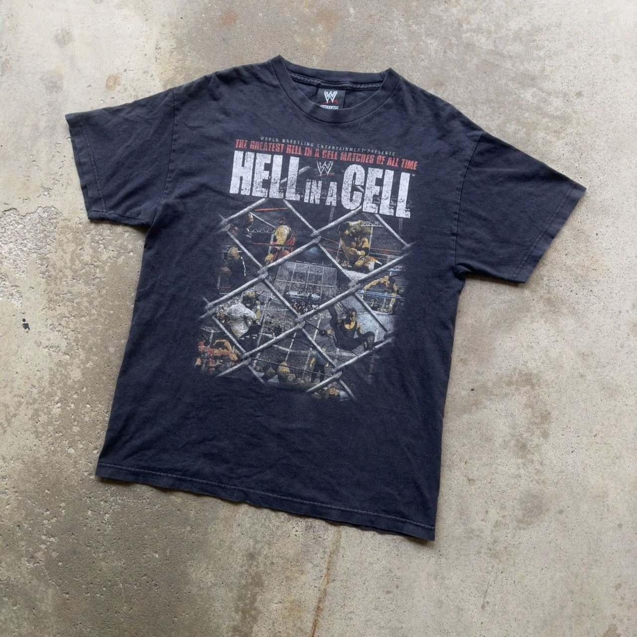 2000年代 WWE ヘル・イン・ア・セル フェイデッド Tシャツ