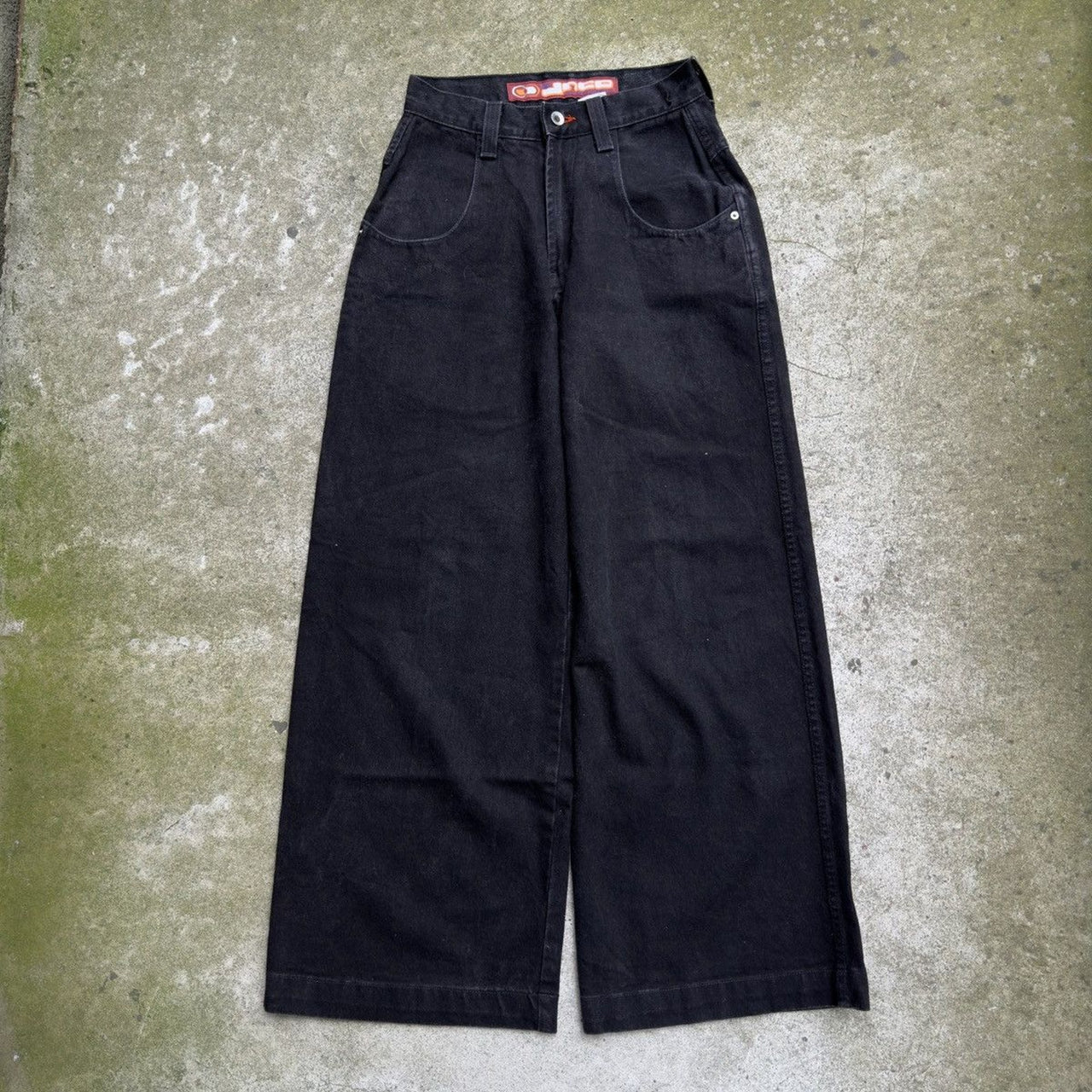 1990年代 JNCO 1067 ダブルバレル ガーリースタッフ ブラックデニムジーンズ