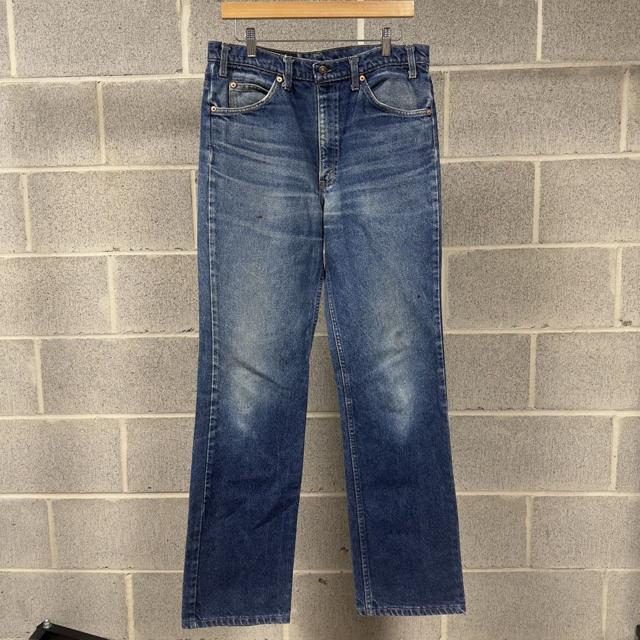 1990s Levi’s 517 Faded Dark Wash Bootcut Flare Jeans - Made in USA