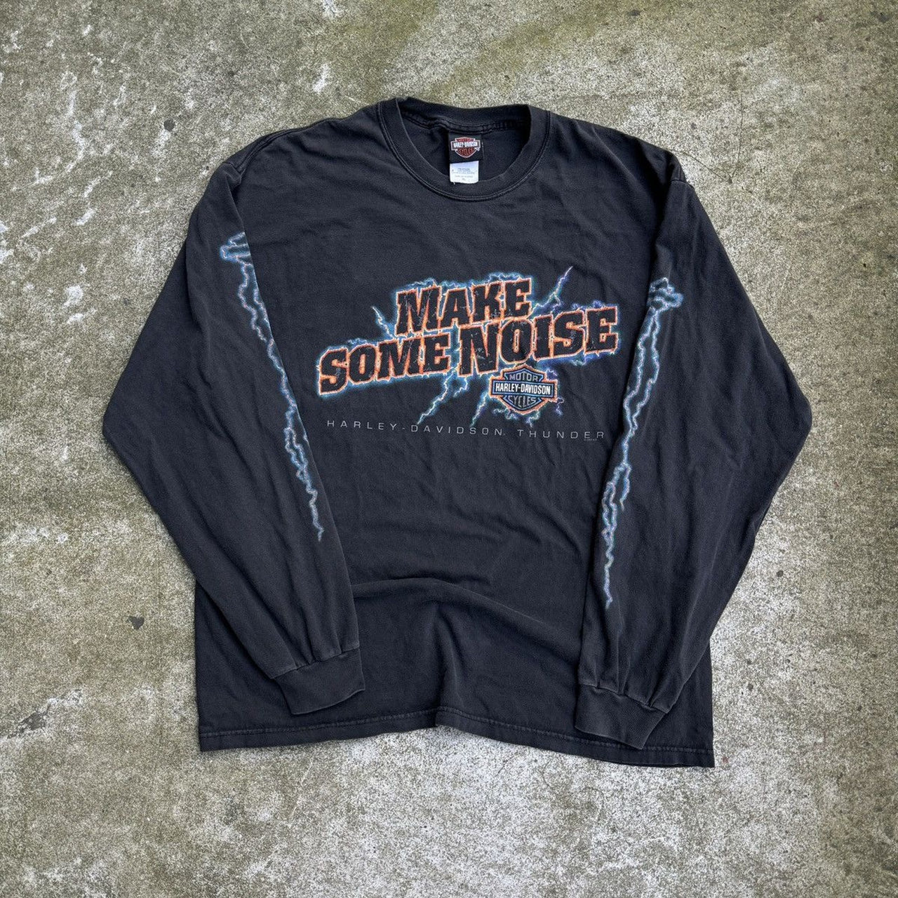 2000s Harley Davidson Make Some Noise Lightning Longsleeve