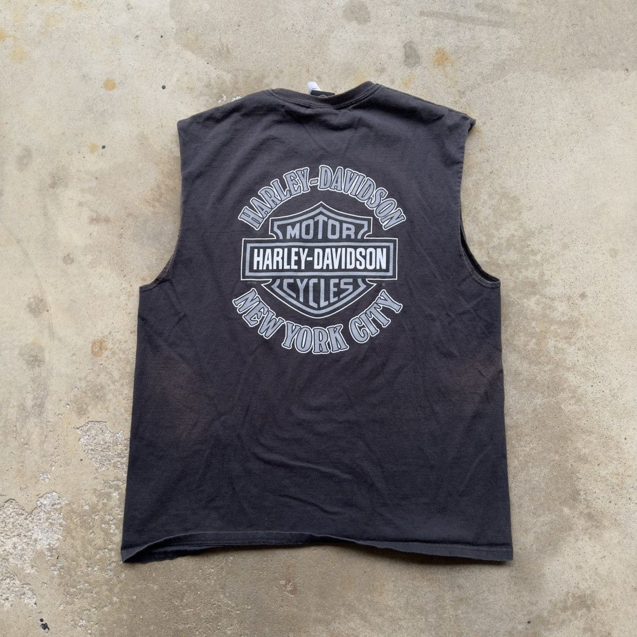 Camiseta sin mangas Harley-Davidson Faded Eagle de los años 2000