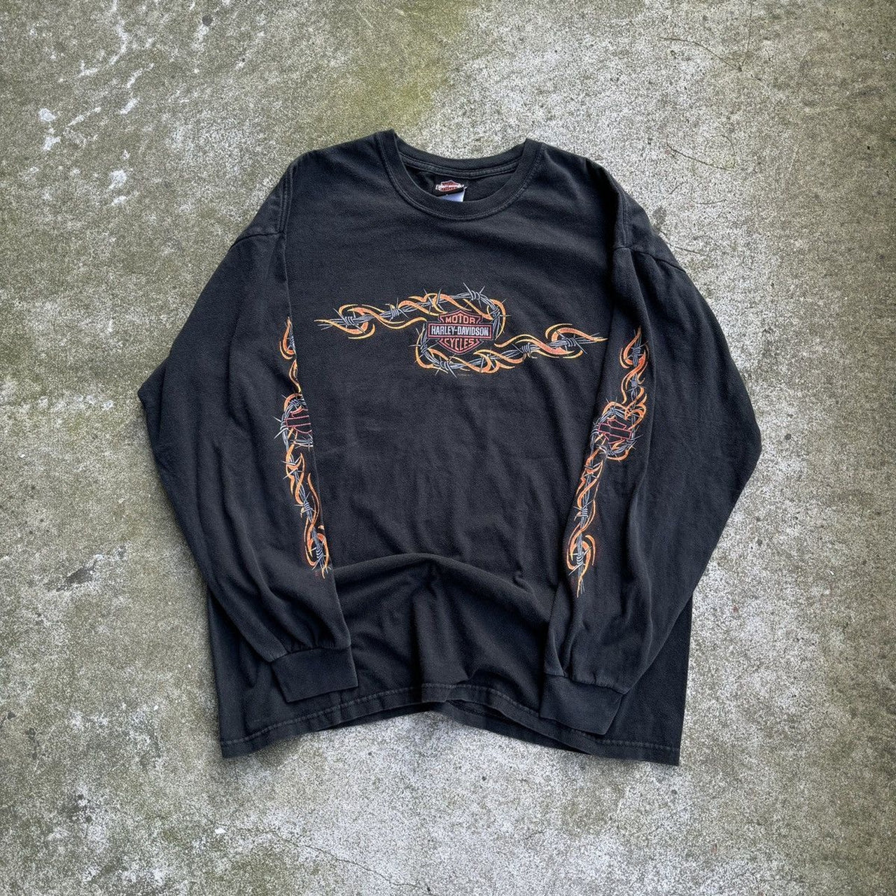 2000s Harley Davidson Wire Flame Longsleeve