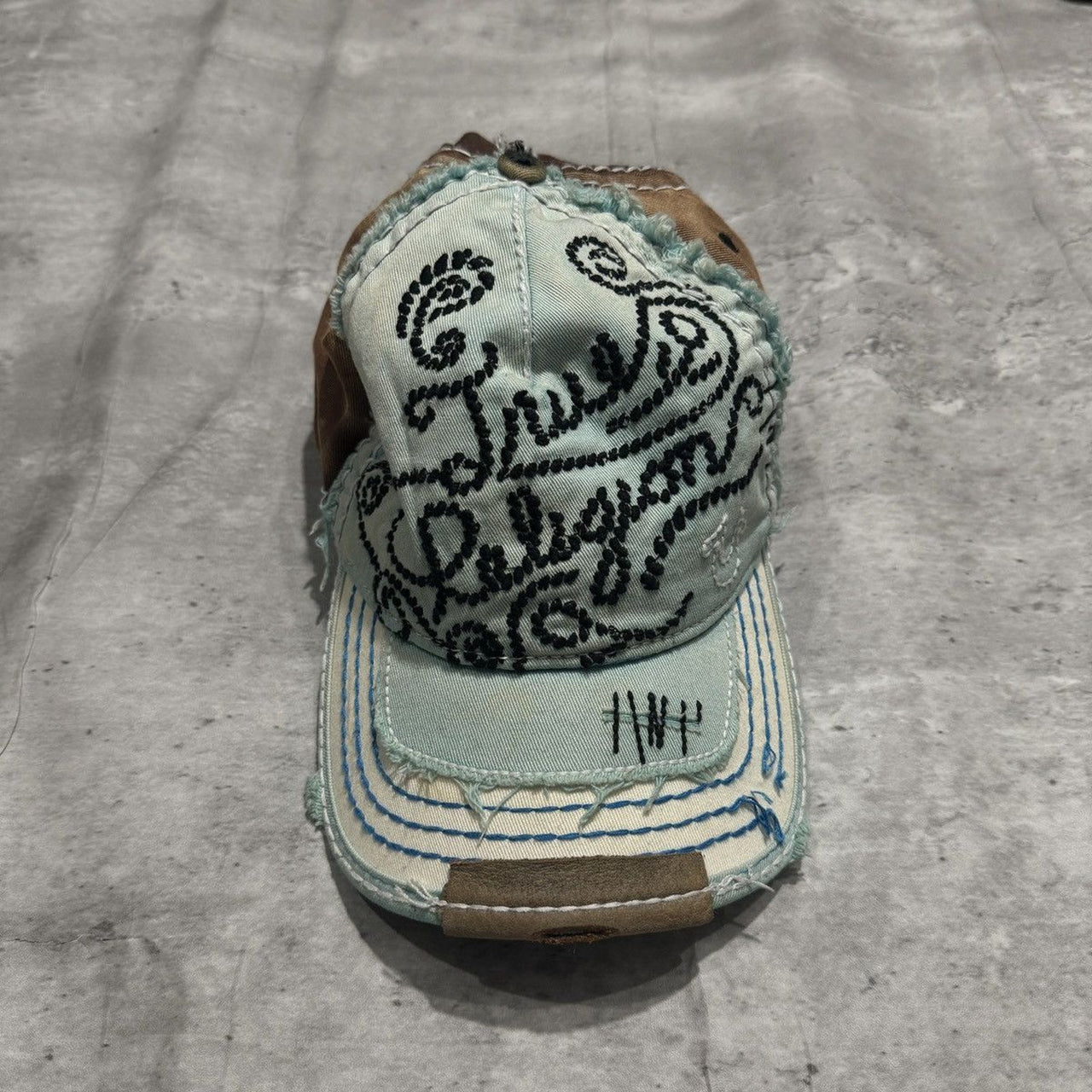 True Religion Distressed Faded Hat