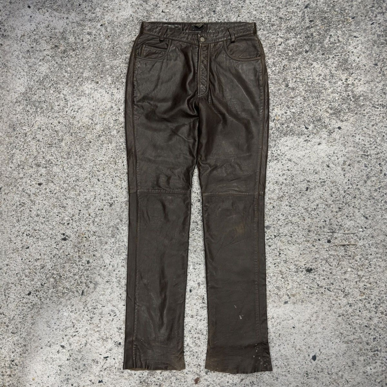 RRL Brown Leather Pants