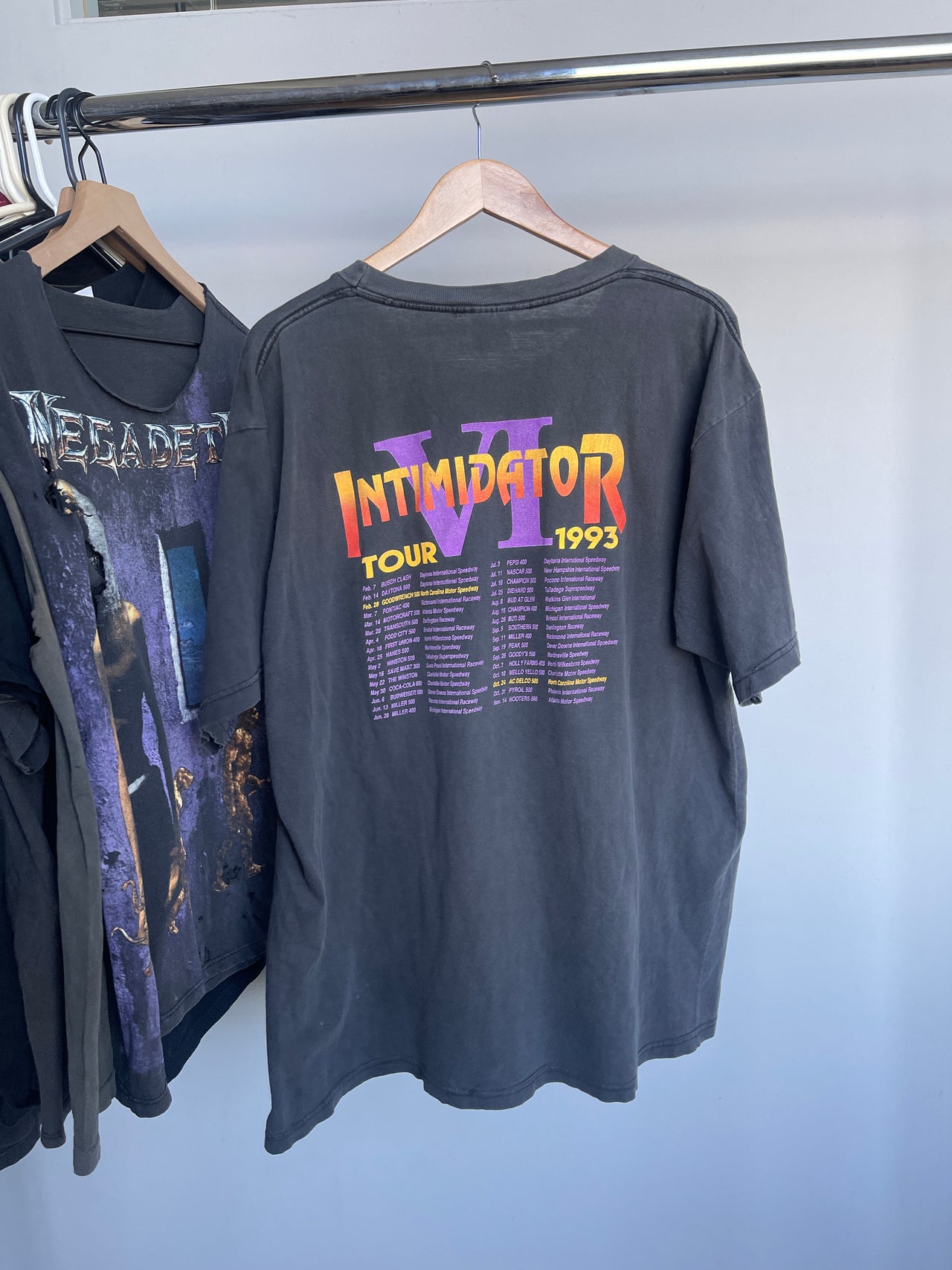 CAMISETA DE LA SERIE DE LA GIRA INTIMIDATOR DE DALE EARNHARDT DE LOS AÑOS 90