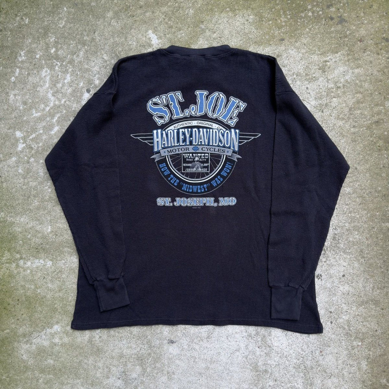 2000s Harley Davidson Thermal Flame Logo Longsleeve