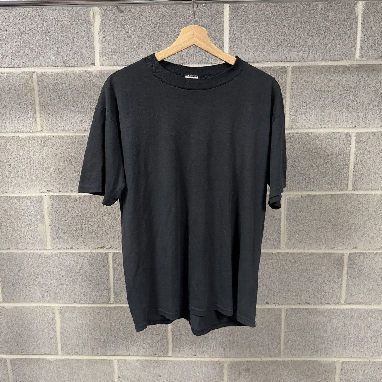 1990s Faded Distressed Paper Thin Black Tee