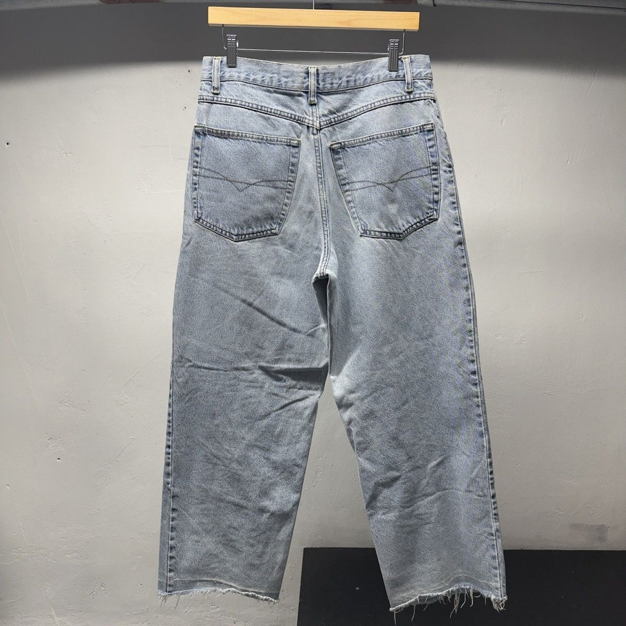 1990s Thrashed Faded Baggy Wide Leg Skater Jeans