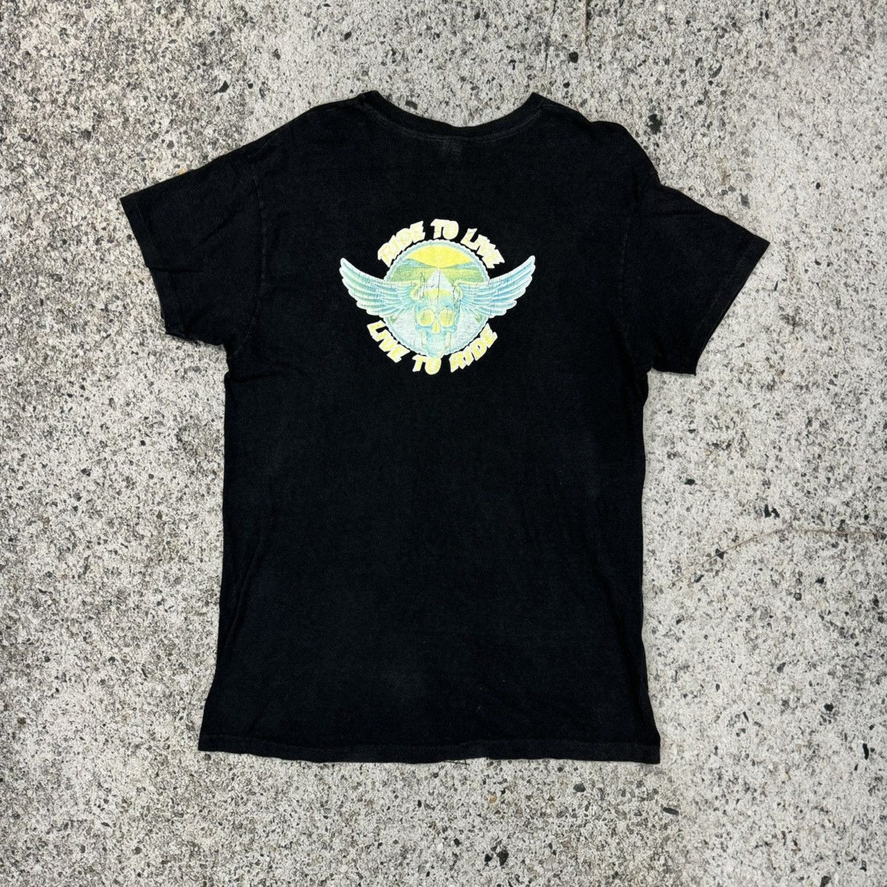 1970s Harley's Get More Head Flock Print Tee