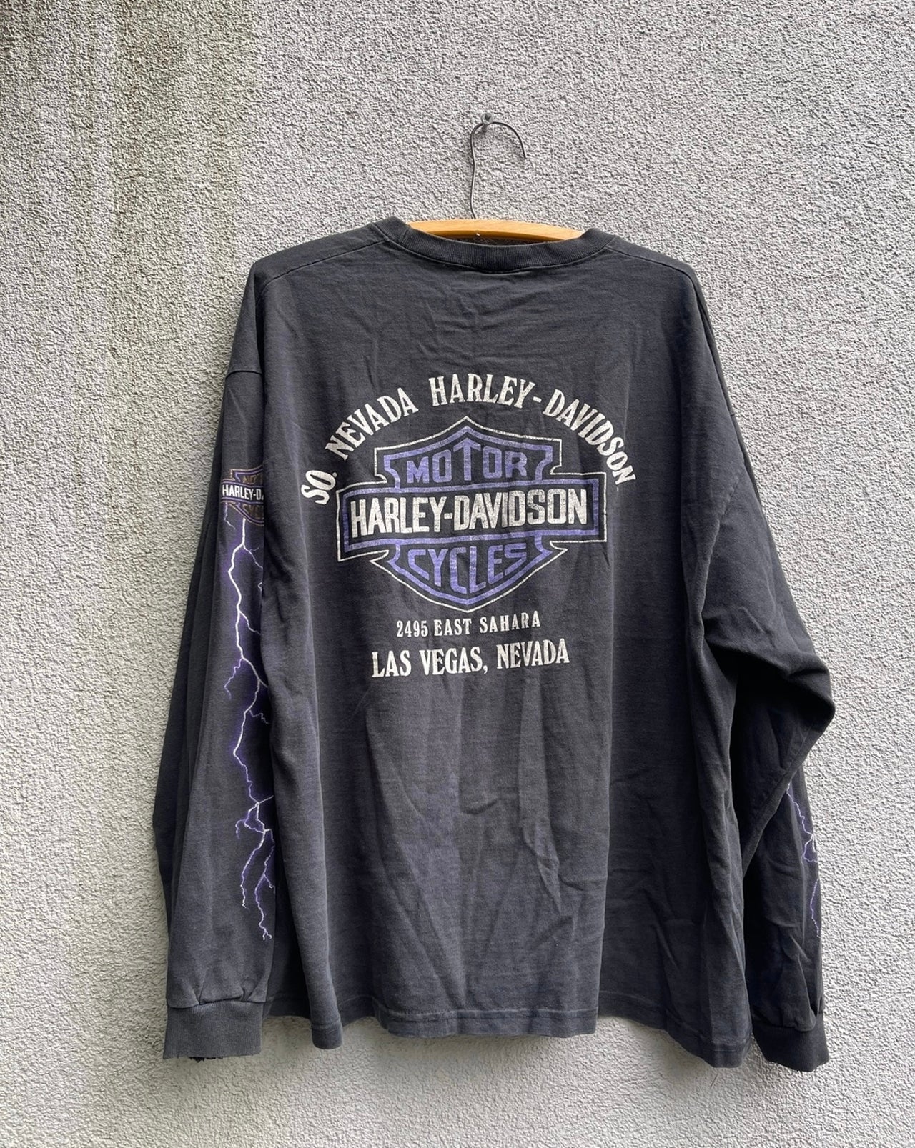 1990年代 ハーレーダビッドソン ライトニングロゴ ロングスリーブTシャツ