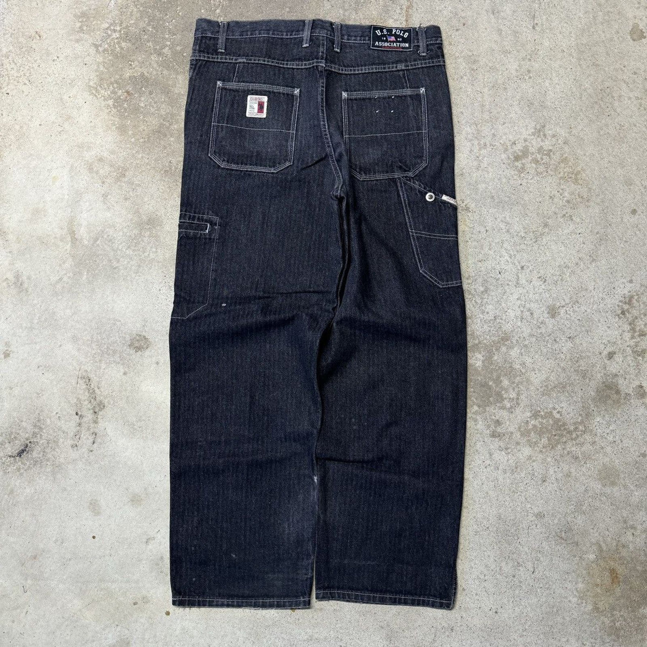 Vaqueros cargo holgados de mezclilla de la US Polo Assn de la década de 2000