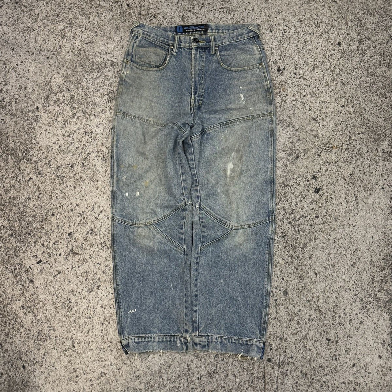 1990年代のFiend Thrashed Faded Denim Skater Jeans(フィエンド スラッシュド フェードデニム スケータージーンズ)