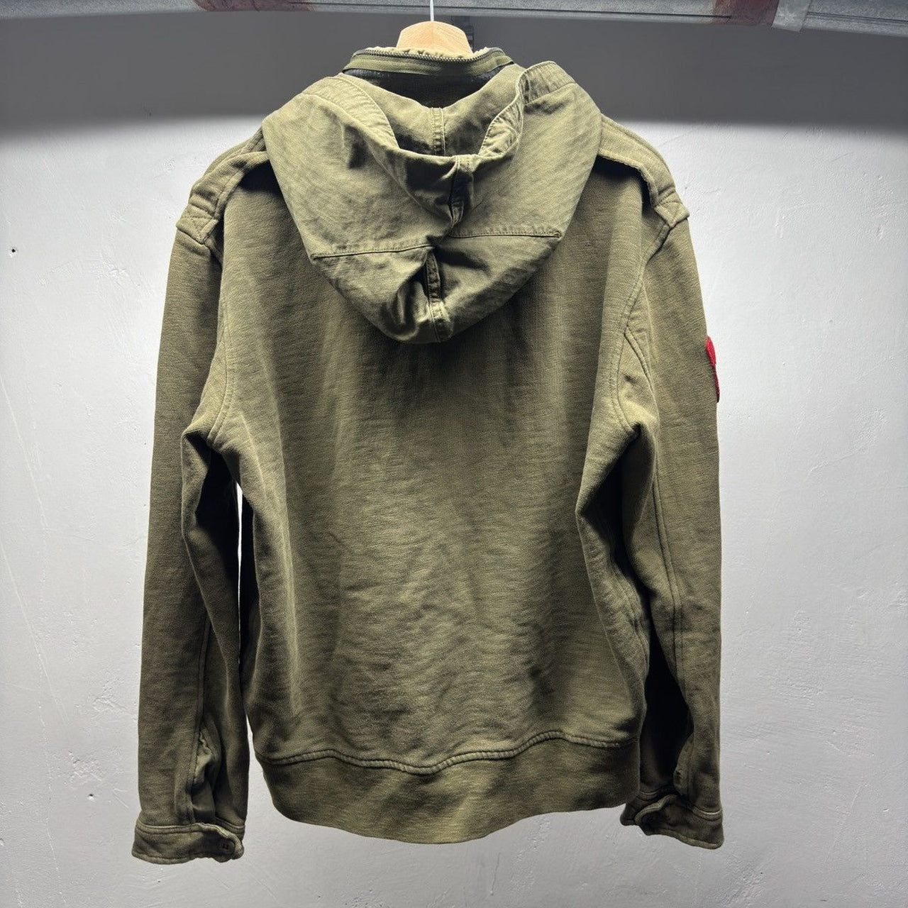2000s Polo Ralph Lauren Military Patch Hooded Sweatshirt
