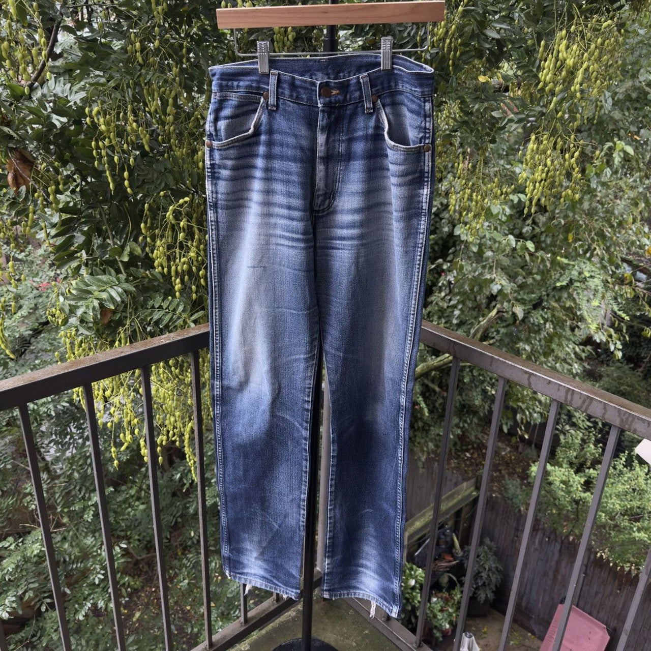 1980s Faded Distressed Wrangler Work Jeans