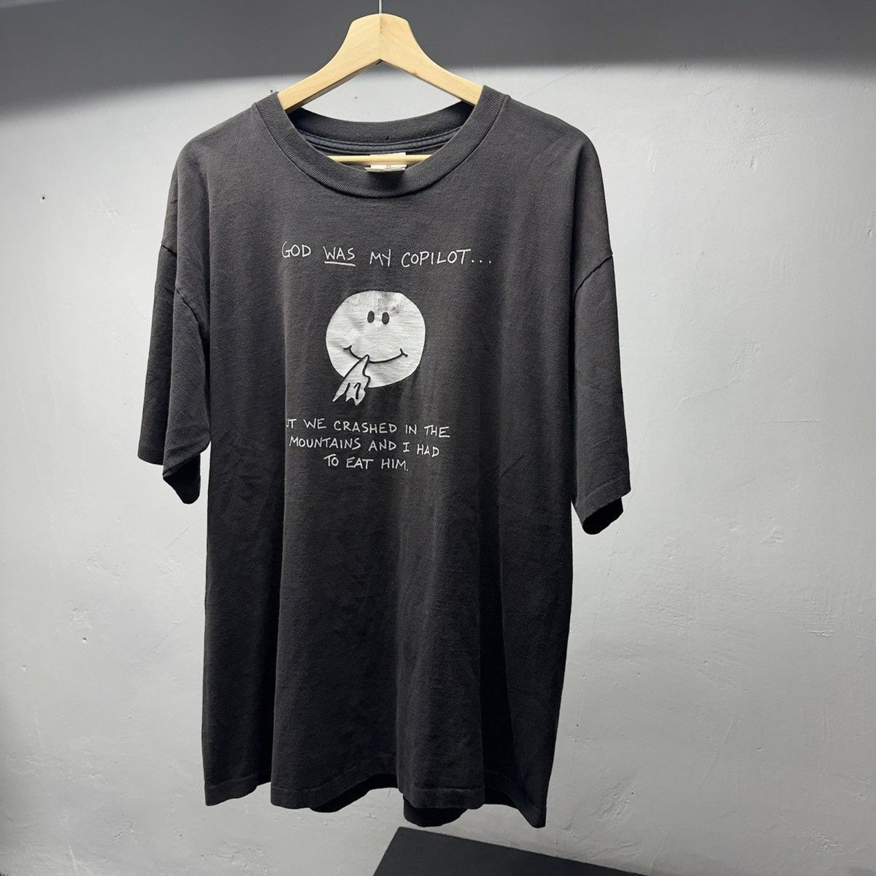 1990s Thrashed Faded God Was My Copilot Tee