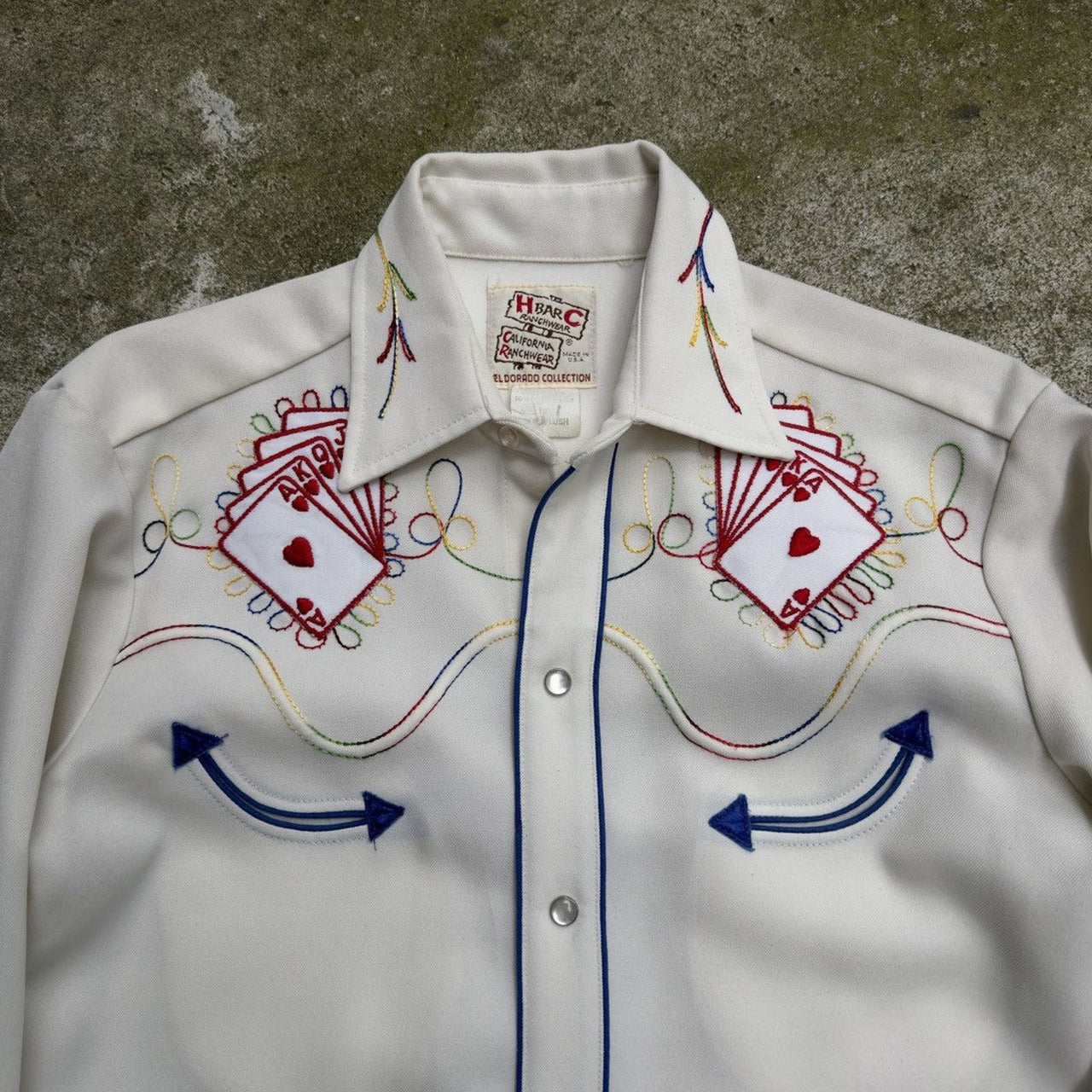 1970s H Bar C Royal Flush Pearl Snap Western Shirt