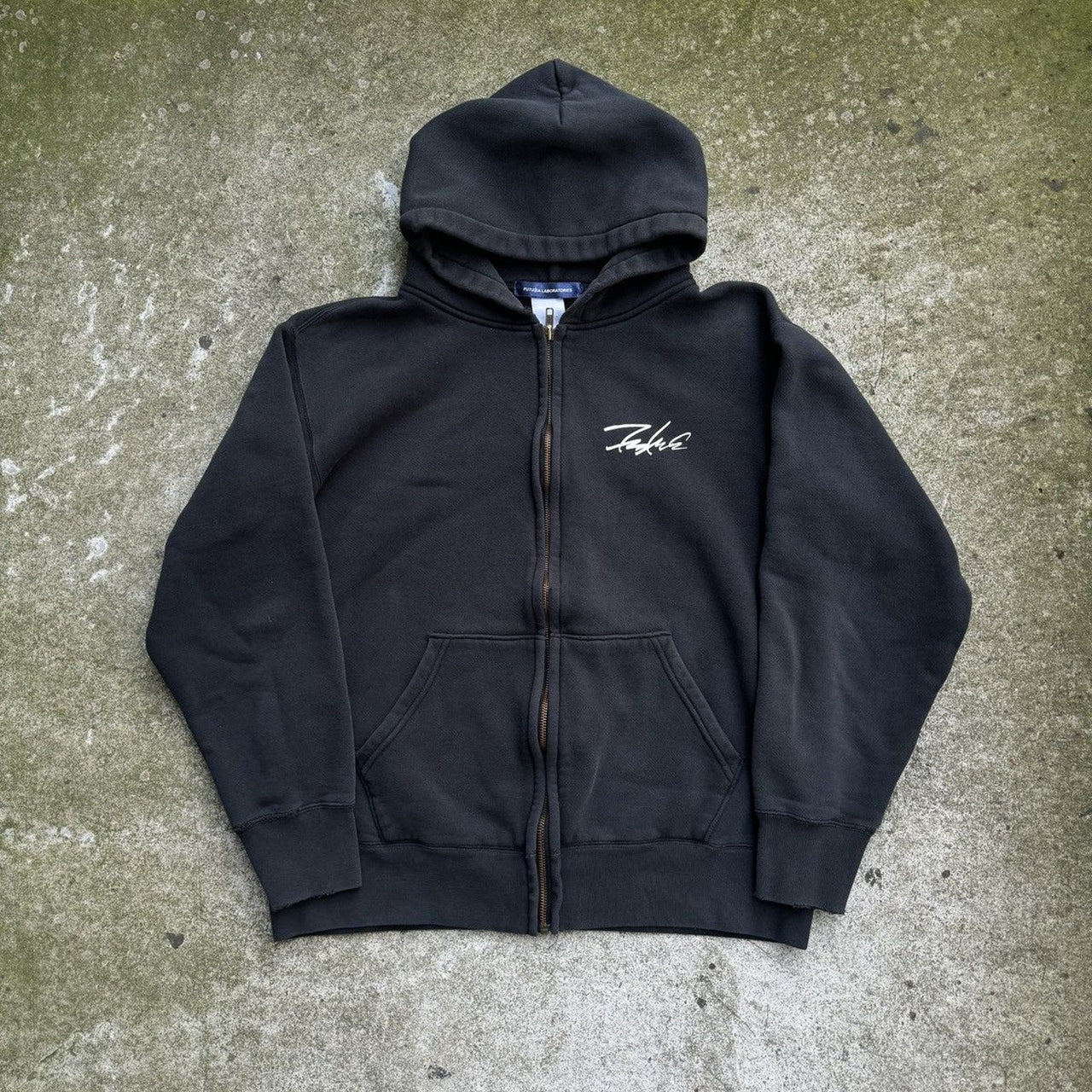 SUDADERA CON CAPUCHA Y CREMALLERA DE FUTURA LABORATORIES DE LA DÉCADA DE 2000