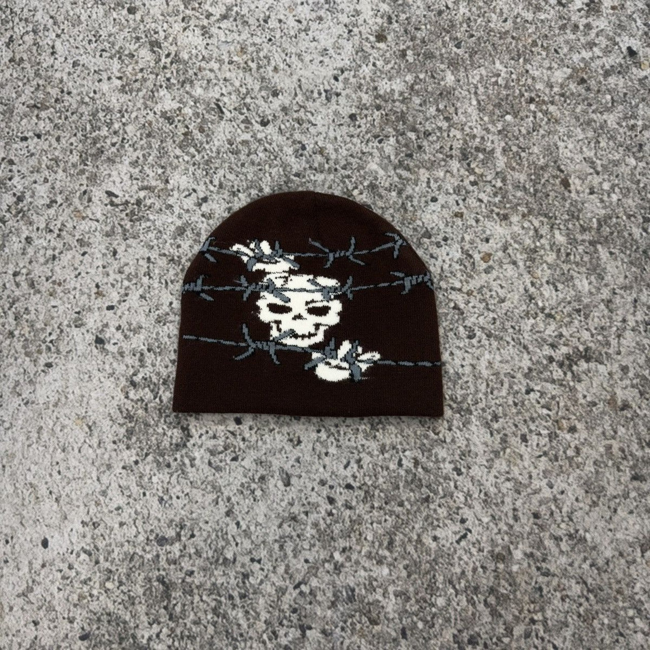 2000s Y2K Skull Chain Skully Skull Cap Beanie