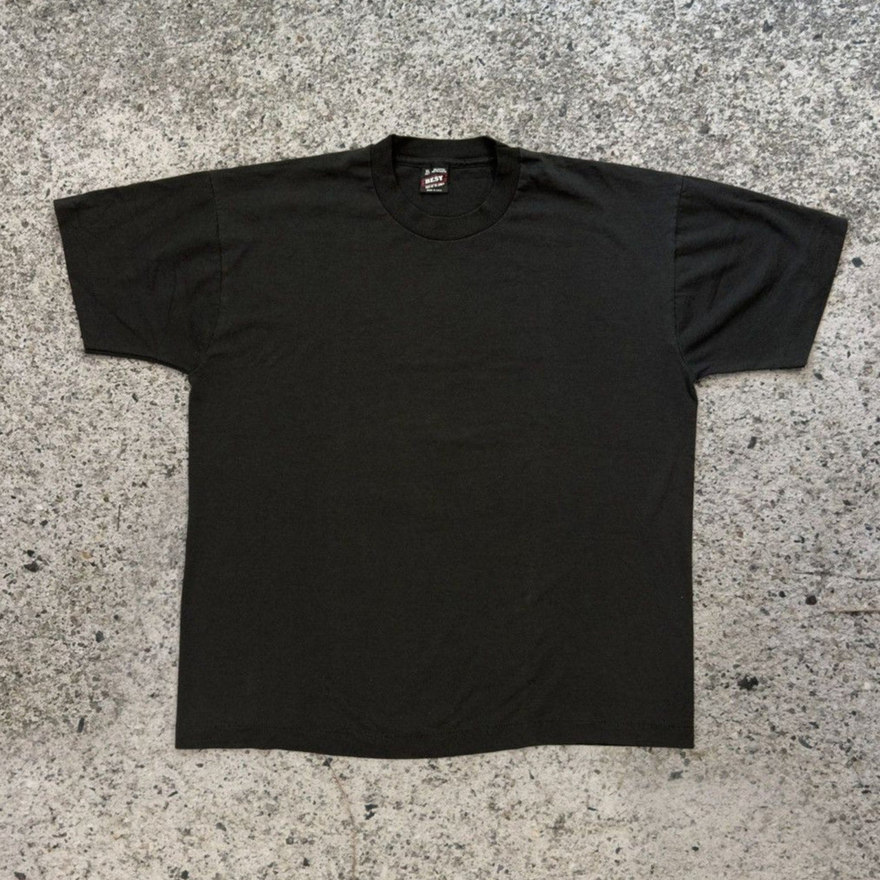 1990年代のスクリーンスターのブラック無地Tシャツ