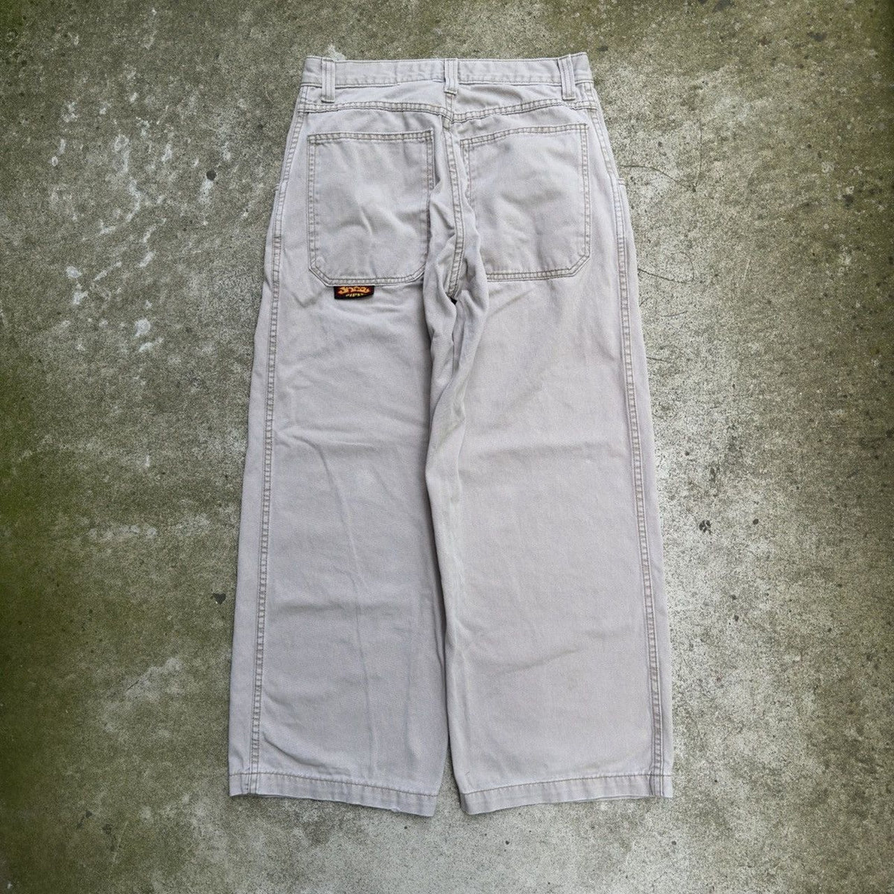1990年代 JNCO ジーンズ パイプ 179 バーニングホット バギー カーキ パンツ