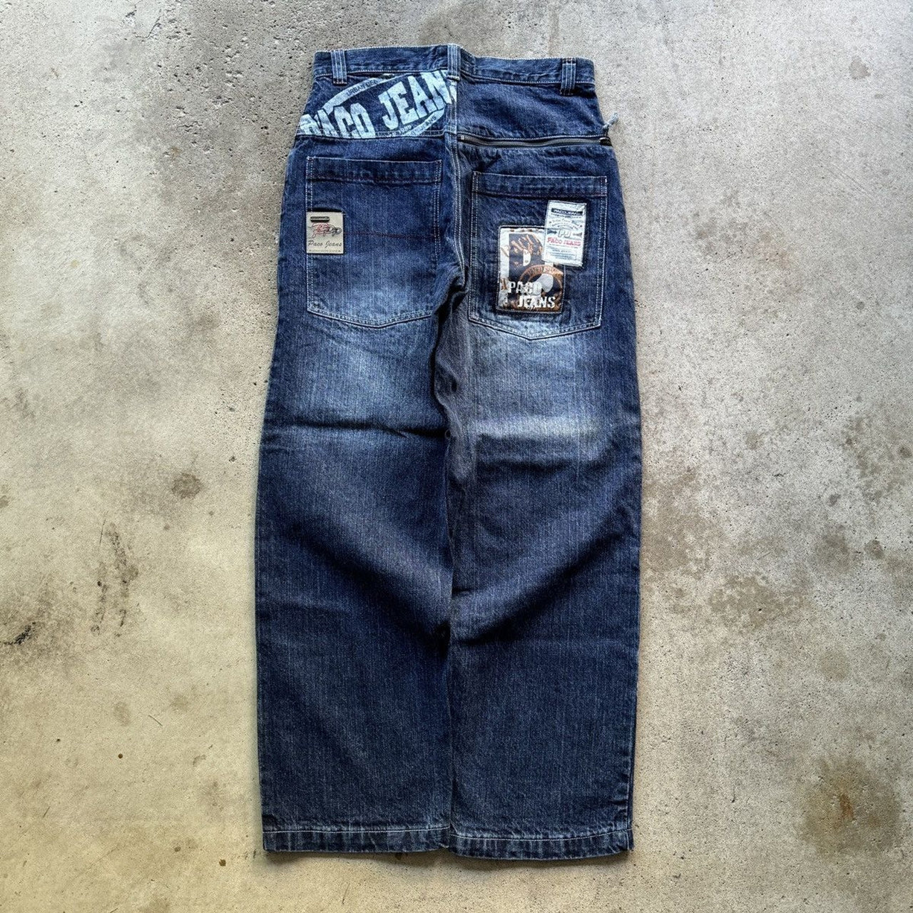 JEANS PACO DE DENIM BAGGY CON PARCHE, AÑOS 90/2000, AÑOS 2000, Y2K