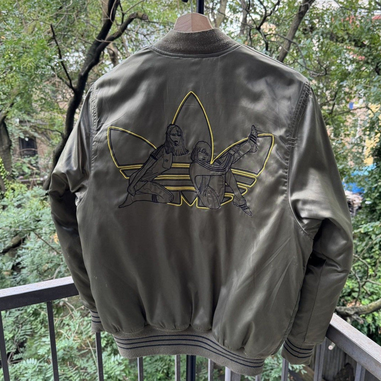 2004 Adidas Soccer Girls Bomber Jacket Thrashed Faded