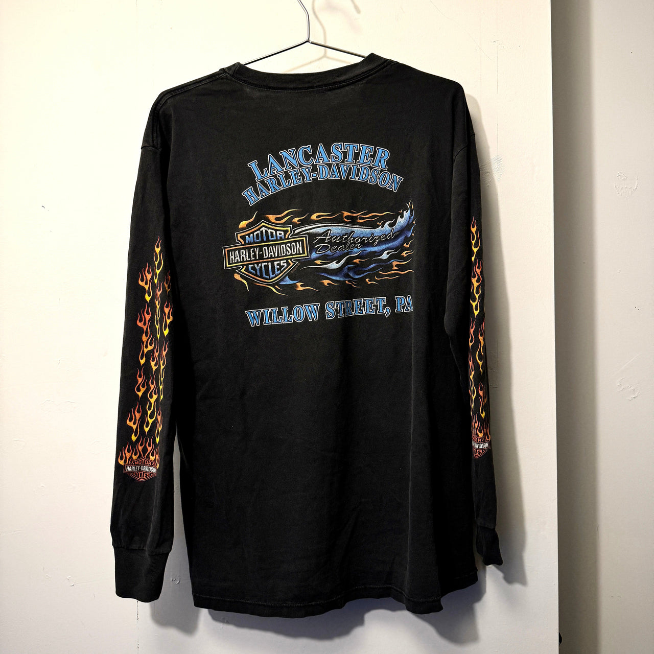 1990年代 ハーレーダビッドソン フェードフレイムポケット ロングスリーブ
