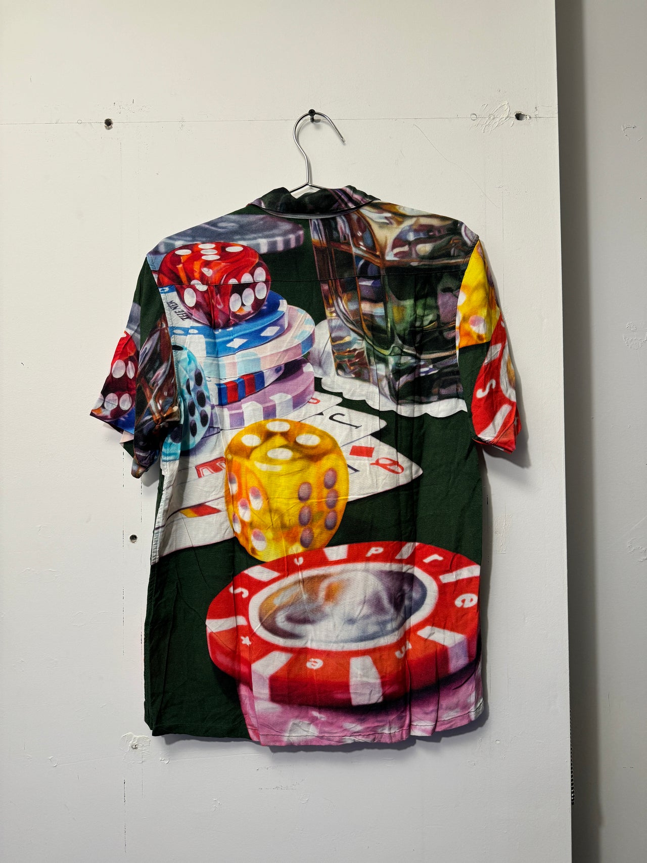 SUPREME FW18 GREEN CASINO RAYON SHIRT