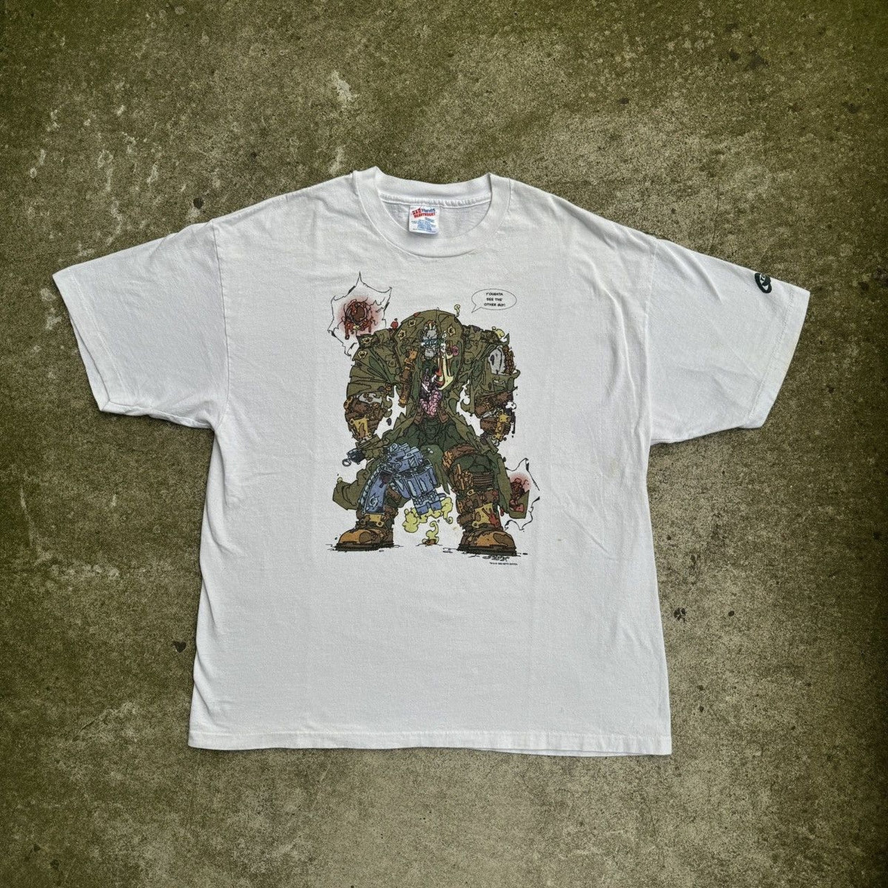 1990s Keith Giffen Trencher Graphitti Comics Art Tee