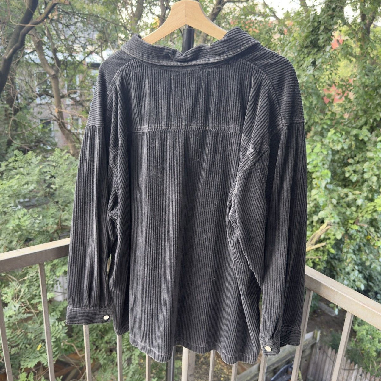 1990s Faded Zip Up Corduroy Shirt