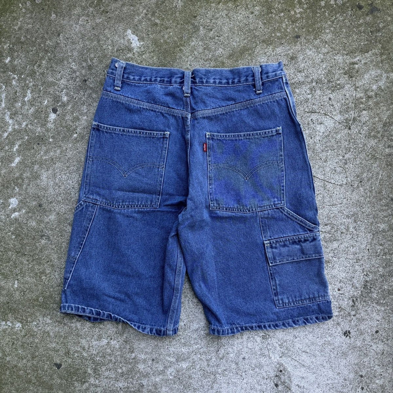 2002 Levi's Baggy Carpenter Cargo Skater Denim Jean Shorts