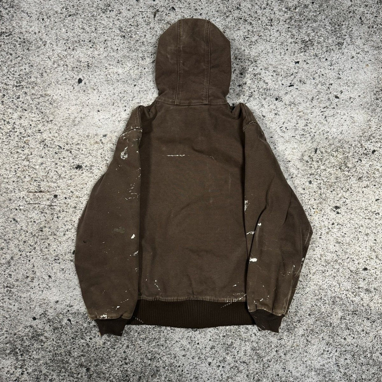 Carhartt Realtree Camo Lined Paint Faded Hooded Work Jacket