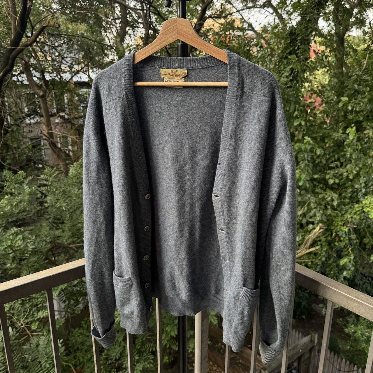 1960s Cashmere Faded Cardigan Sweater