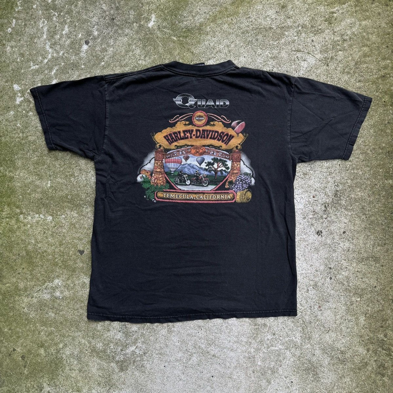 1990年代 ハーレーダビッドソン フェードフレイムロゴTシャツ