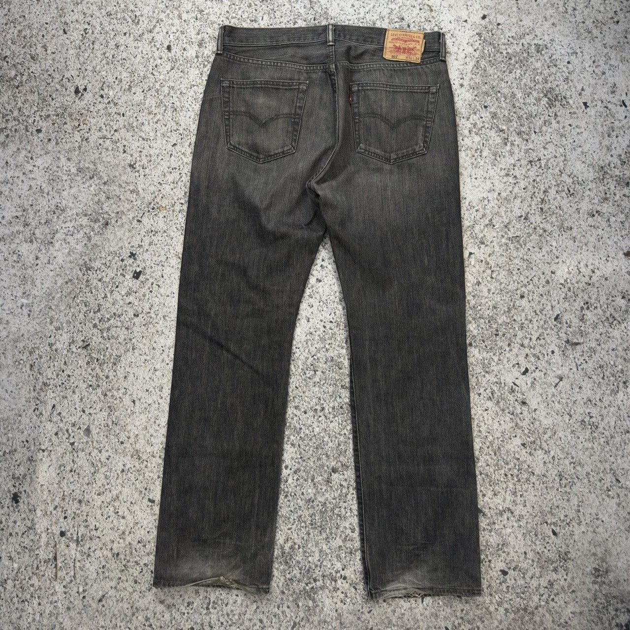 2000s Levi's 501 Faded Black Straight Fit Denim Jeans