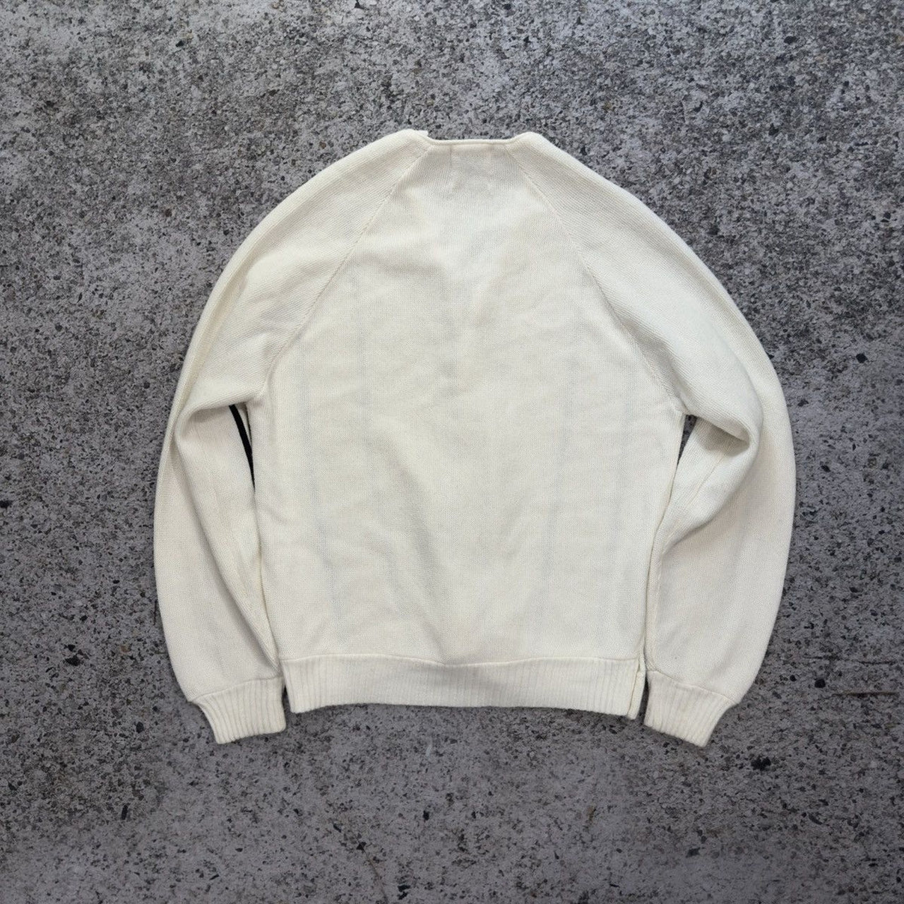 1960s Lloyd Striped Acrylic Raglan Cardigan Sweater