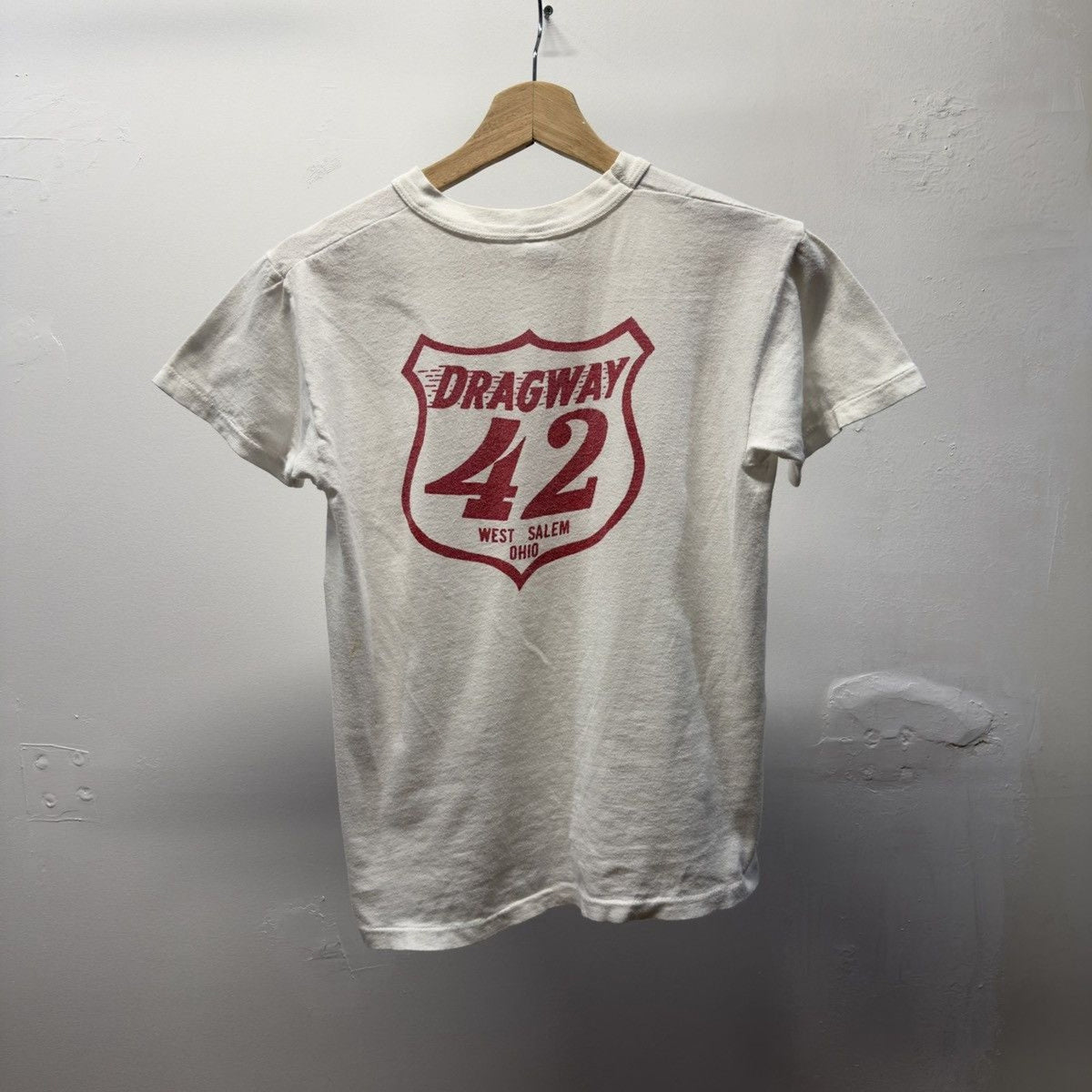 Vintage 1960s Made in USA NHRA Dragway Faded Distressed Tee