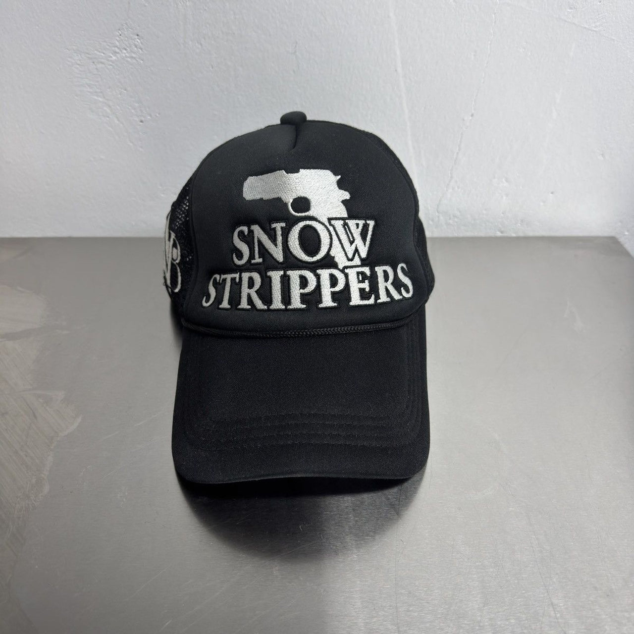 Snow Strippers Gun Embroidered Trucker Hat