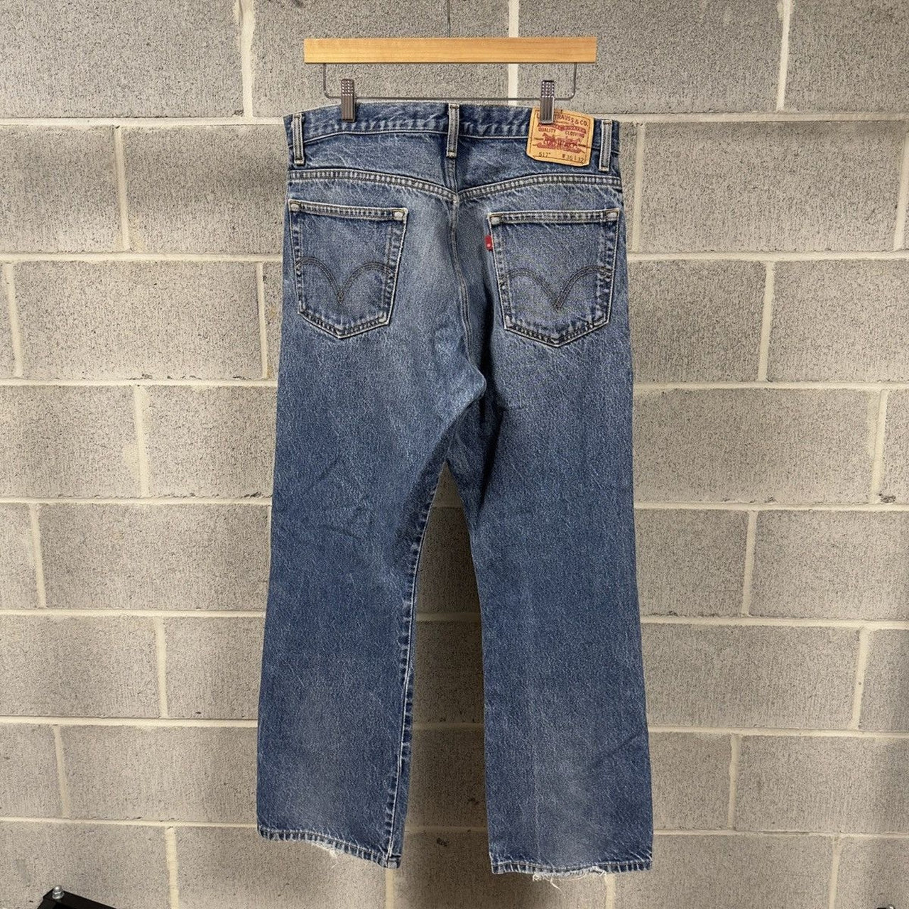 2000s Levi's 517 Thrashed Faded Distressed Flare Jeans