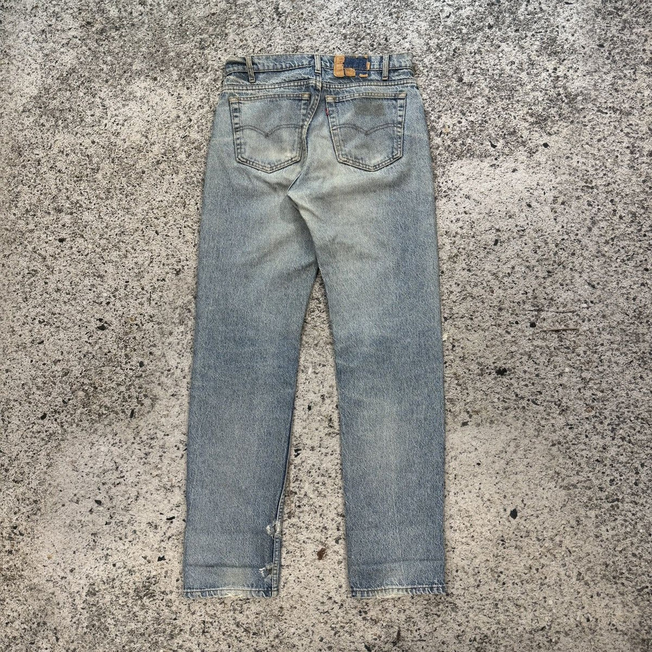 1980s Levi's 505 Thrashed Faded Denim Jeans