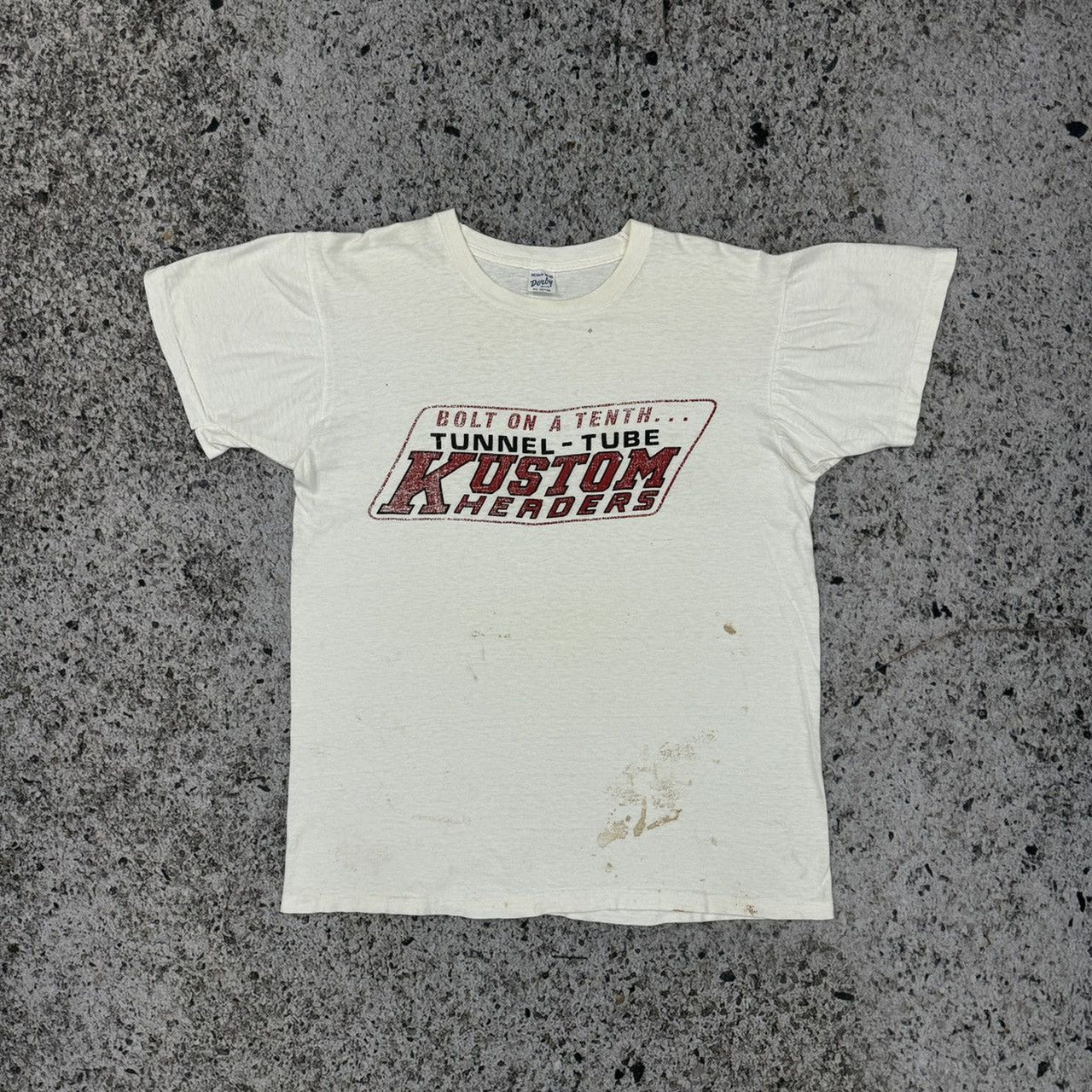 1960s NHRA Speed Shop Tunnel Tubes Kustom Headers Tee Thrashed