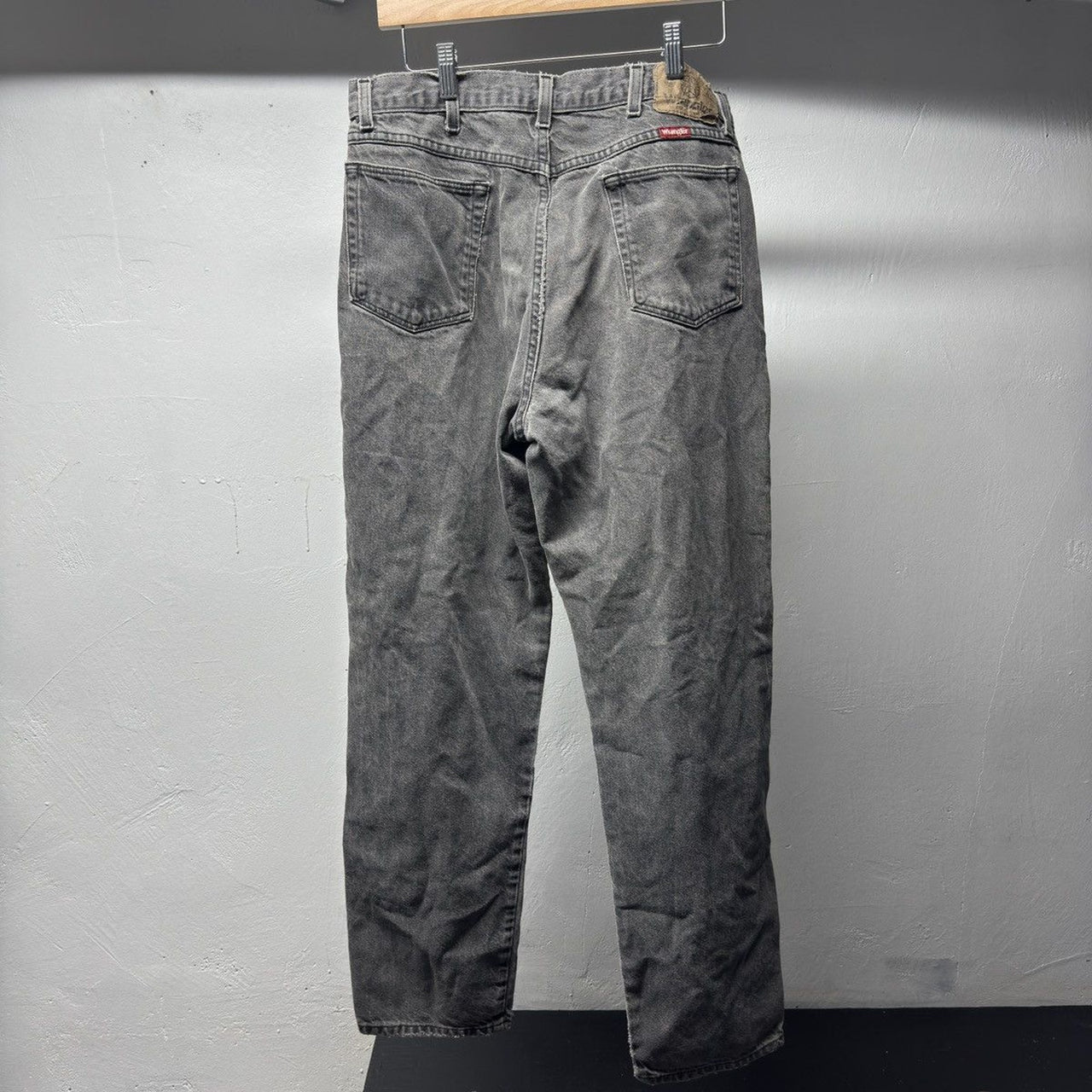 1990s Thrashed Faded Distressed Black Jeans